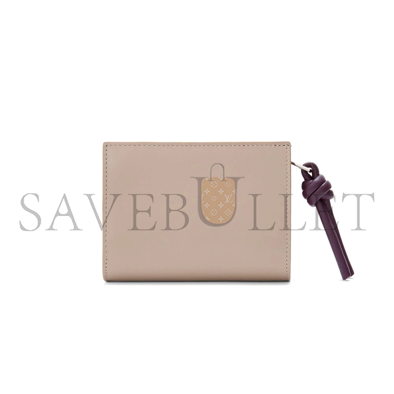 LOEWE KNOT COMPACT WALLET IN SHINY NAPPA CALFSKIN CEM1NCWX01 (11.4*8.5*3cm)